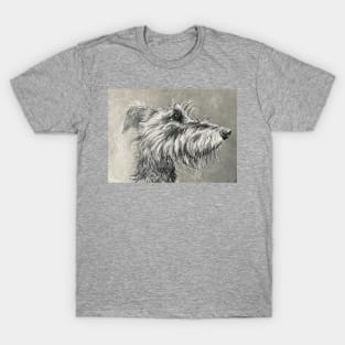 Grey Scruffy Lurcher T-Shirt